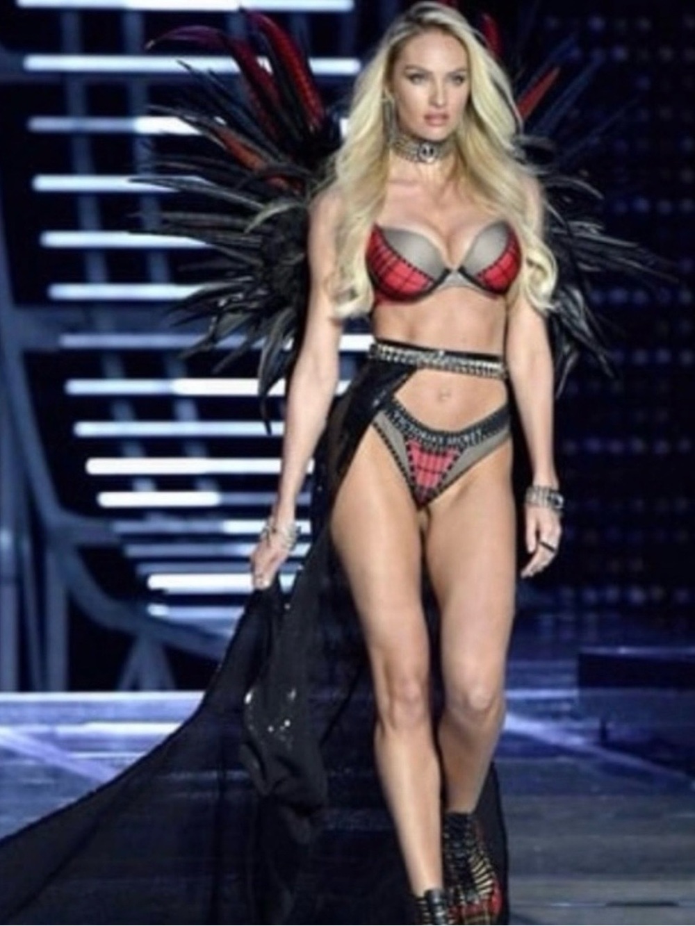 Victoria’s Secret Balmain Plaid Red and Black Bra